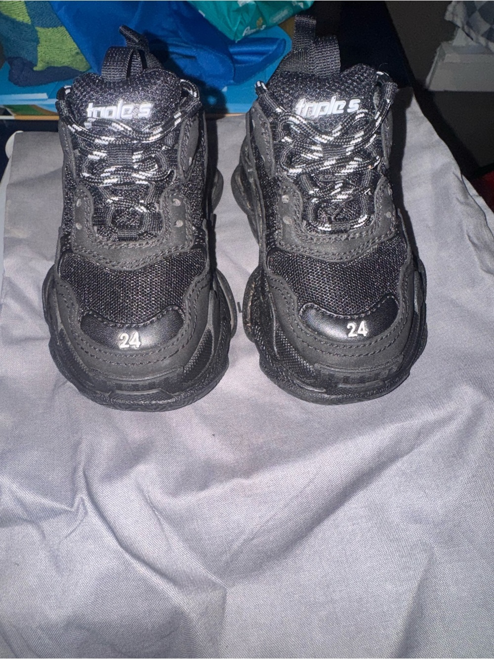 Balenciaga Kids Black Chunky Sneakers